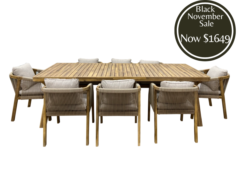 Diablo 9pce Dining Setting